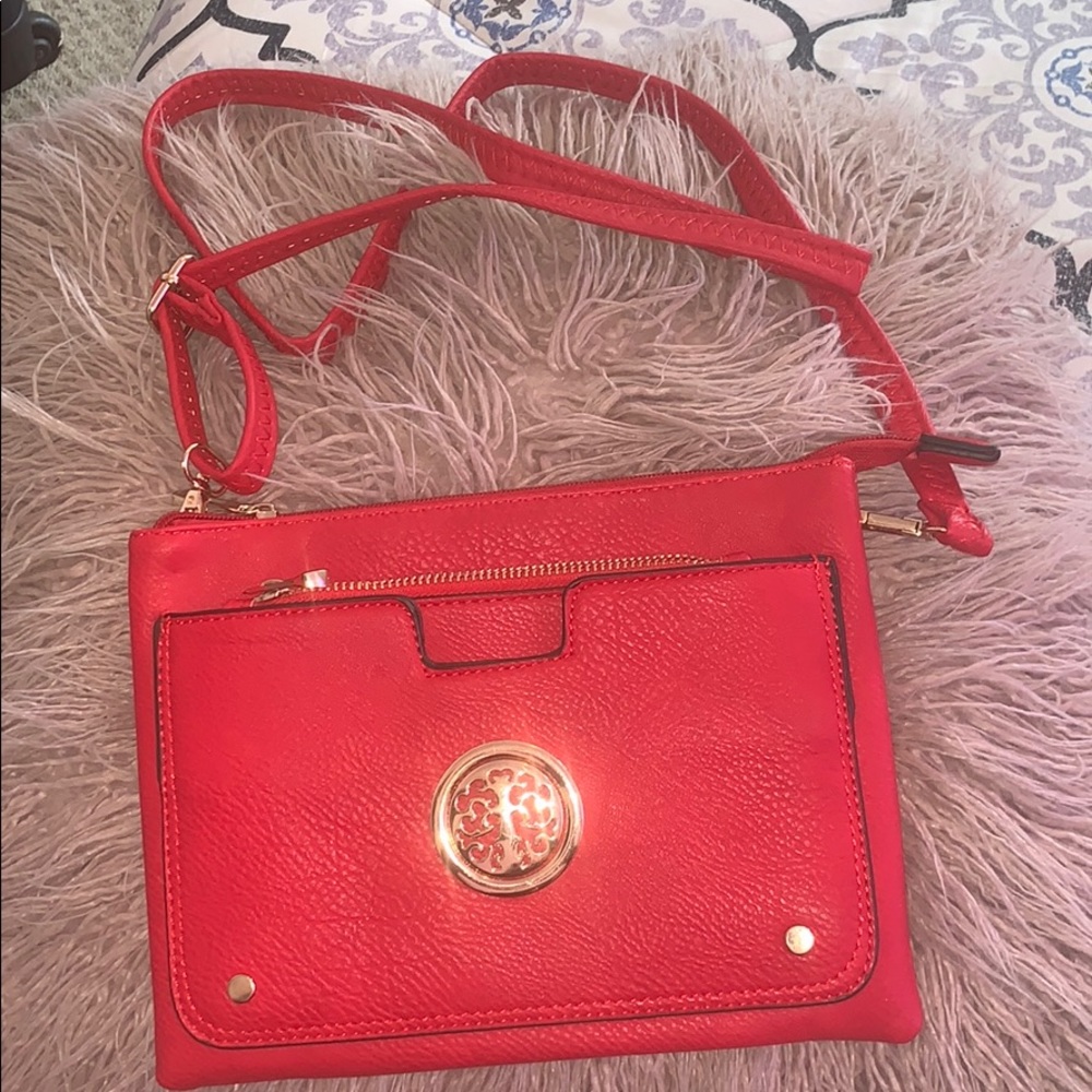 Red crossbody bag